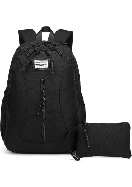 Sırt Çantası Okul Boyu Kalem Kutusu Hediyeli 3233 - Siyah