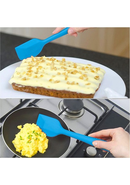 6'lı Set, Gıda Sınıfı Kauçuk Spatula Isıya Dayanıklı, Kırmızı (Yurt Dışından)