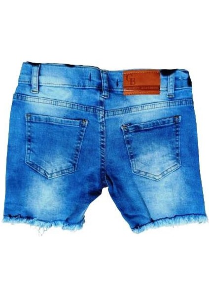 Kız Çocuk Denim Yırtık Kot Şort Lacivert 6 Yaş Denim Mavi fırsatları