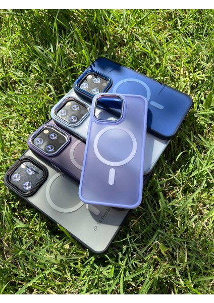 Apple iPhone 14 Pro Max Magsafe Mat Krom Telefon Kılıfı