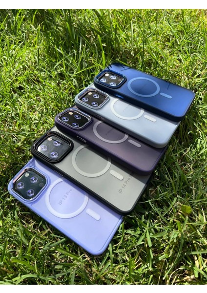 Apple iPhone 14 Pro Max Magsafe Mat Krom Telefon Kılıfı