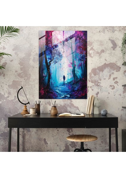 Ashvin Harrison Büyülü Cam Duvar Sanatı Cam Duvar Sanatı, Büyülü Orman, 30X45 fiyatları