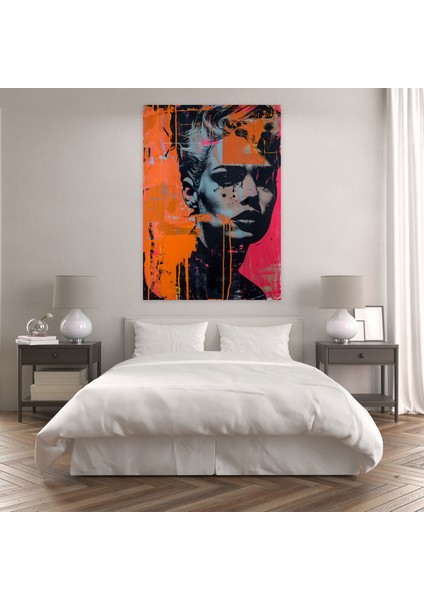 Cesur Graffiti Sokak Sanatı Duvar Dekorasyonu - Andy Warhol'dan Esinlenen Kanvas Tablo Graffiti, Duvar Sanatı, 30X50 fiyatları