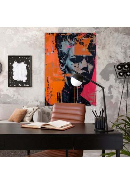 Cesur Graffiti Sokak Sanatı Duvar Dekorasyonu - Andy Warhol'dan Esinlenen Kanvas Tablo Graffiti, Duvar Sanatı, 30X50 modelleri