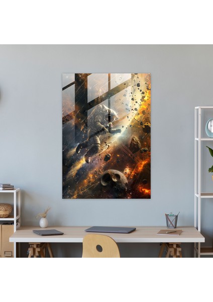 Ashvin Harrison Ev Dekorasyonu: Uzay Keşfi Cam Sanatı, 30X45 fiyatları