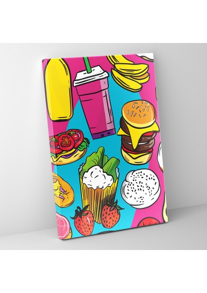 Foodie Andy Warhol Kanvas Tablo Yiyecek Öğeleri, Kanvas Tablo, Kanvas Tablo, 30X50