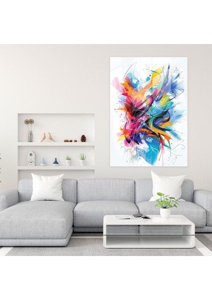 Ashvin Harrison Duvar Dekorasyonu Renkli Soyut Şekiller Soyut Sanat, Cam Baskı, 30X45 fiyatları