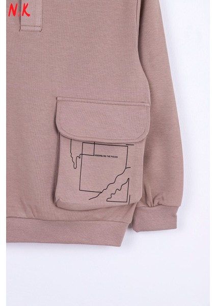 45324 Erkek Çocuk Camel Shapes Sweat