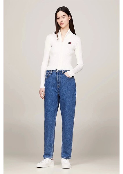 Kadın Mom Ultra Yüksek Bel Konık Jean