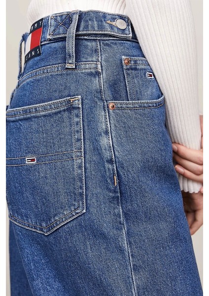 Kadın Mom Ultra Yüksek Bel Konık Jean fırsatları