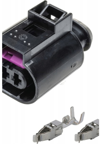 (Delphi) Mor Kilitli Enjektör Soketi 2 Pin