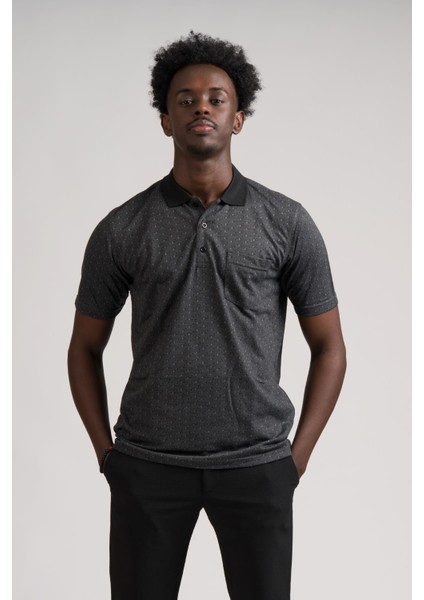 Regular Fit Yakalı ve Cepli Desenli Erkek Klasik T-Shirt fiyatları