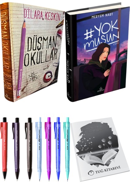 Yokmusun Ciltli Meryem Nart ve Ephesus Yayınları Düşman Okullar 1 Ciltli Dilara Keskin 2li Set