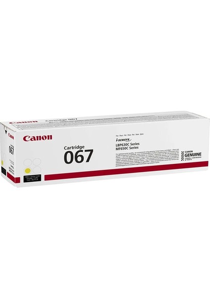 CRG-067 Orjinal Toner Sarı / LBP-631CW - LBP-633CDW - MF-651CW - MF-655CDW - MF-655CX - MF-657CDW