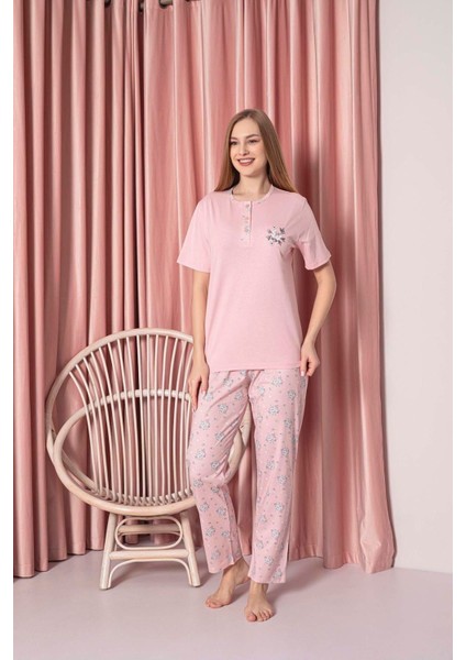 Kadın Pijama Takımı Süprem Kısa Kollu Çiçek Desenli Pamuklu W30062330 fiyatları