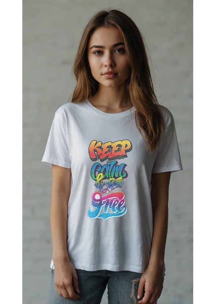 Kadıncropbaskılıt-Shirtkadın Tişört