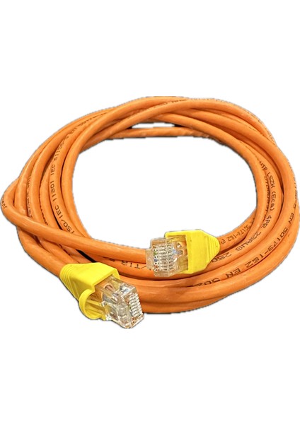 Halogen Free Turuncu Cat6 Patch Cord Jaklı Kablo (Uzunluk Seçenekli)