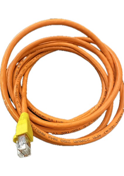 Halogen Free Turuncu Cat6 Patch Cord Jaklı Kablo (Uzunluk Seçenekli)