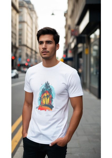 Erkek Baskılı T-Shirt Erkek Tişört fırsatları