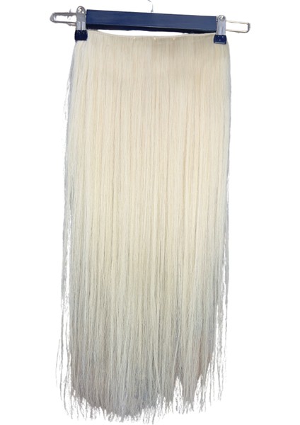 Halit Can HairKing Uzbek Platin Renk 70CM 150G Çıt Çıt (Yarım Ay) [100% Gerçekinsan Saçı]