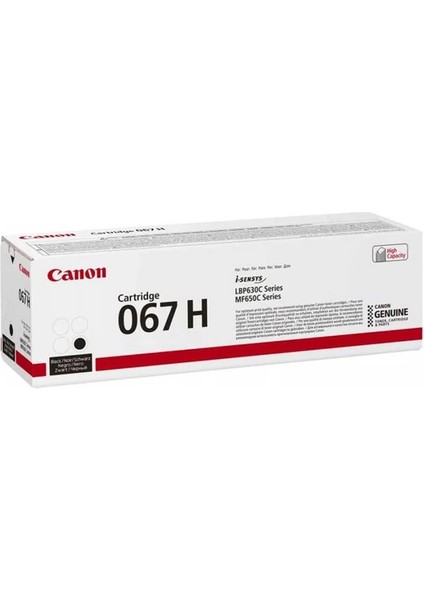 CRG-067H Siyah - Black Orjinal Toner Yüksek Kapasiteli /LBP630/631/633/MF650/651/655/657