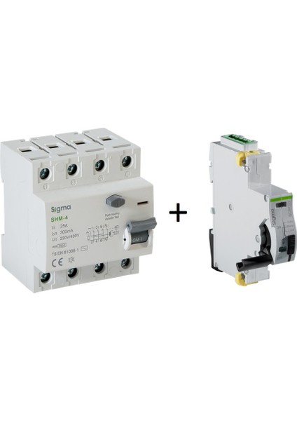 Elektrik SCRC03 Otomatik Yeniden Kurma Ünitesi + 4X25 300MA Kaçak Akım Rölesi