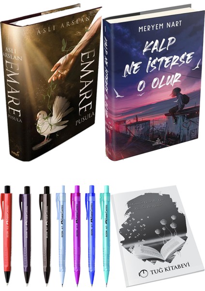 Kalp Ne Isterse O Olur 1 Ciltli Meryem Nart ve Emare Pusula Ciltli Aslı Arslan 2li Set