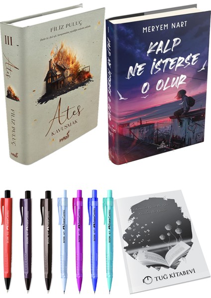 Kalp Ne Isterse O Olur 1 Ciltli Meryem Nart ve Ateş Kavuşmak 3 Ciltli Filiz Puluç 2li Set