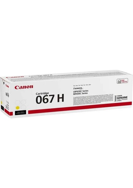 Crg 067H Sarı Orjinal Toner Yüksek Kapasiteli / LBP630/631/633/MF650/651/655/657