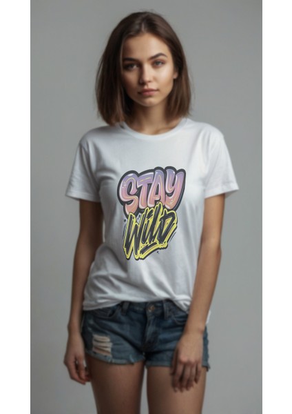 Kadın Baskılı T-Shirt Kadın Tişört