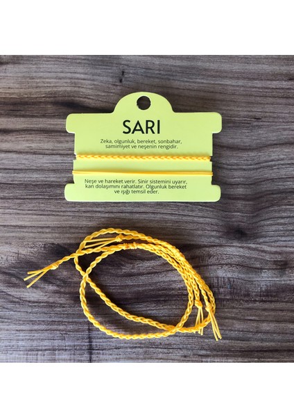 Ikili Ip Bileklik (Sarı)