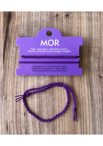 Ikili Ip Bileklik (Mor)