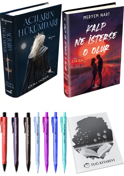 Kalp Ne Isterse O Olur 2 Ciltli Meryem Nart ve Acıların Hükümdarı Ciltli Adora Yağmur 2li Set