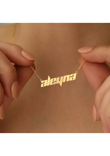 925 Ayar Gümüş Özel Font Isim Kolye fiyatları