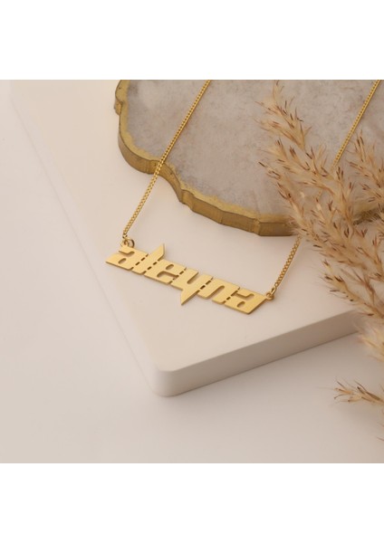 925 Ayar Gümüş Özel Font Isim Kolye modelleri