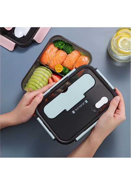 Öğle Yemeği Kutusu Mutfak Çalışması Öğrenci Açık Hava Etkinlikleri Seyahat Mikrodalga Isıtma Gıda Konteyner Plastik Bento Kutusu Depolama Aperatif Kutuları (Yurt Dışından)