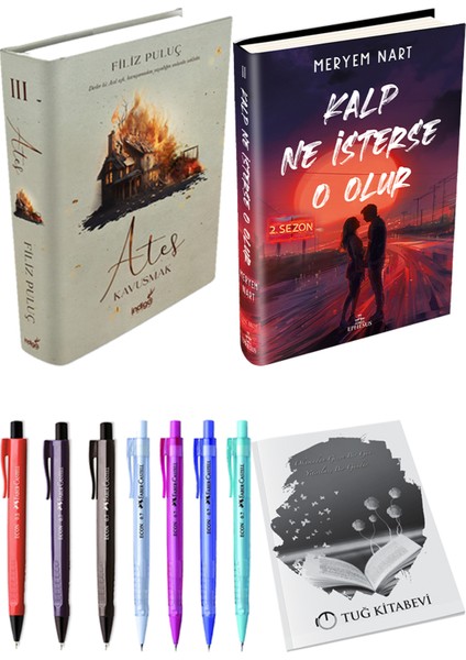 Kalp Ne Isterse O Olur 2 Ciltli Meryem Nart ve Ateş Kavuşmak 3 Ciltli Filiz Puluç 2li Set
