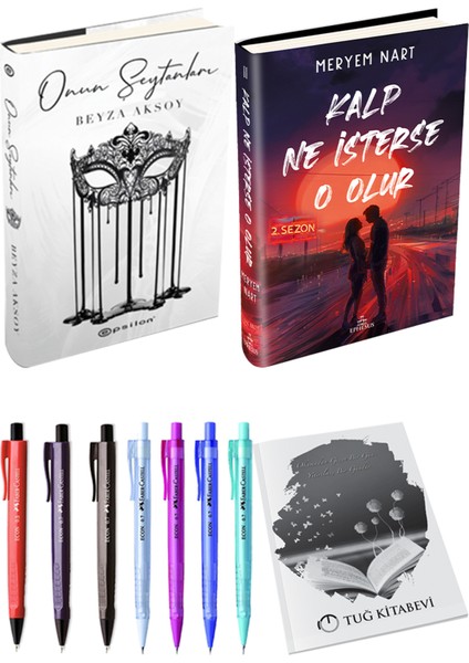 Kalp Ne Isterse O Olur 2 Ciltli Meryem Nart ve Epsilon Yayınevi Onun Şeytanları Ciltli Beyza Aksoy 2li Set