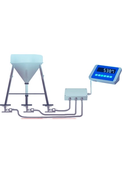 Silo Tartım Sistemi 4 Ton 4 Loadcell 1 Indikatör Montaj Ekipmanları