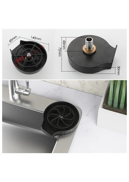 Yüksek Basınçlı Otomatik Bardak Yıkama Aparatı Mutfak Lavaboları Için Hızlı Kupa Durulayıcı fırsatları