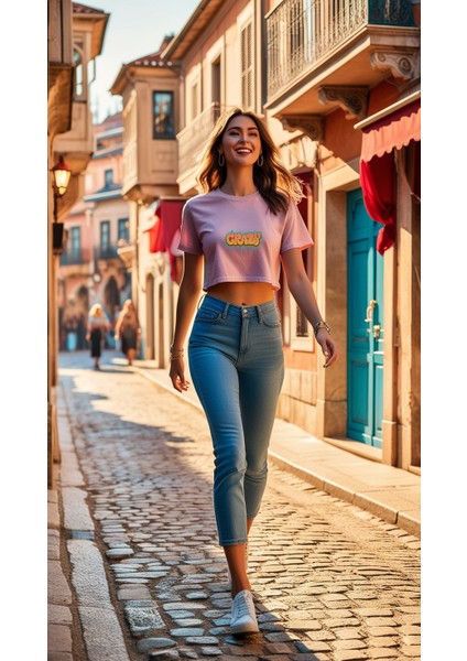 Kadınbaskılıcropt-Shirtkadıncroptişört modelleri