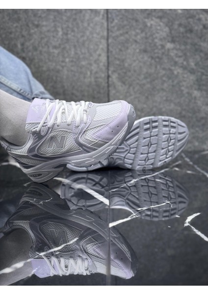 Kadın 530 Bağcıklı Ortopedik Triko Spor Sneaker Ayakkabı Beyaz fiyatları