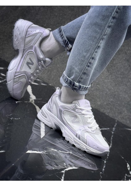 Kadın 530 Bağcıklı Ortopedik Triko Spor Sneaker Ayakkabı Beyaz fırsatları