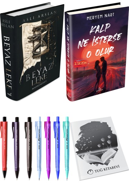 Kalp Ne Isterse O Olur 2 Ciltli Meryem Nart ve Beyaz Leke Mahkumiyet Ciltli Aslı Arslan 2li Set