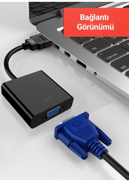CHB020 HDMI To VGA Dişi Çevirici Adaptör Siyah fırsatları