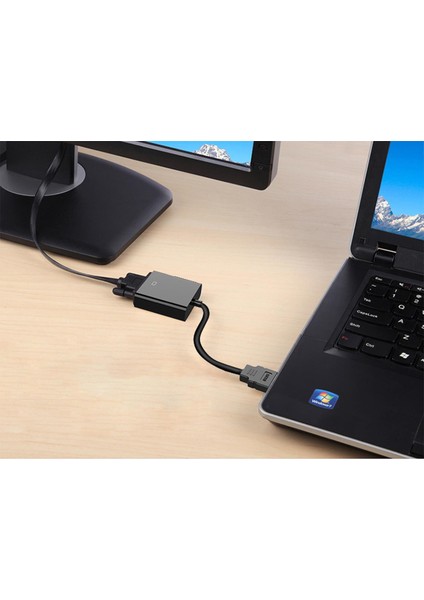 CHB020 HDMI To VGA Dişi Çevirici Adaptör Siyah indirimleri