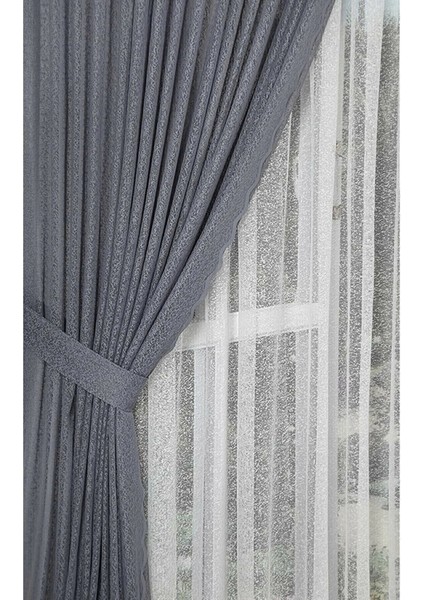 Jakar Örme Kum Desen Ütü Istemez Kırışma Yapmaz Tül Perde 1x2 Seyrek Pile modelleri