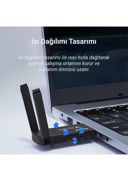 Dm AD085 1300 Mbps Dual Band 5.8ghz USB Wireless Adaptör Wifi Alıcı Verici Access Point