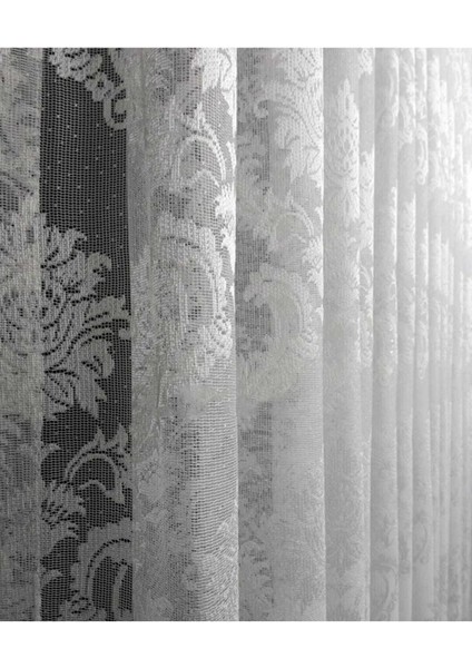 Jakar Örme Damaks Desen Ütü Istemez Kırışma Yapmaz Tül Perde 1x3 Sık Pile indirimleri