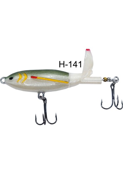 Hergele Whopper Plopper Dönen Kuyruk Sahte Maket Balık 70 Mm 4,7g